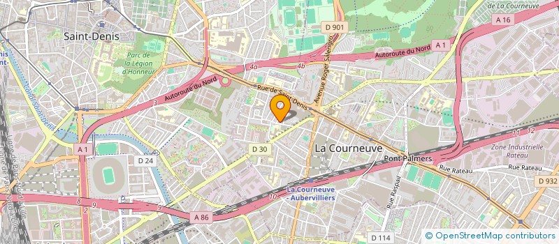 localisation de l'entreprise LMS ECHAFAUDAGE à LA COURNEUVE