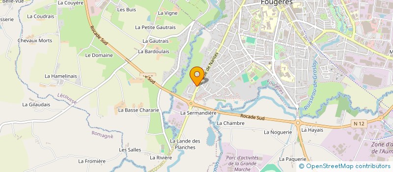 localisation de l'entreprise LMT  FOUGERES