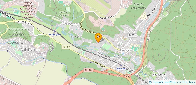 localisation de l'entreprise LMV CONSULTING à BIEVRES