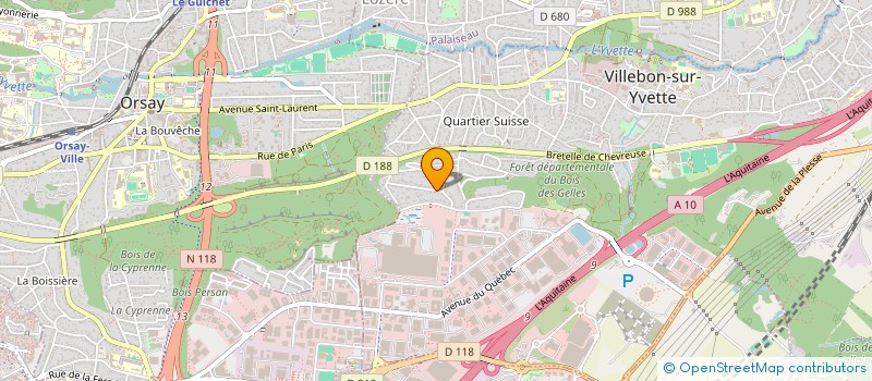 localisation de l'entreprise LMZ DIAGNOSTICS à VILLEBON-SUR-YVETTE