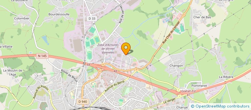localisation de l'entreprise LN 23 87  GUERET