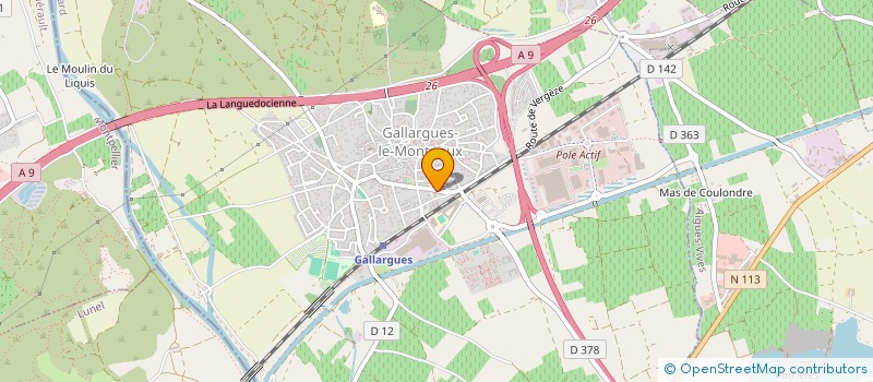 localisation de l'entreprise LN ALIMENTATION  GALLARGUES-LE-MONTUEUX