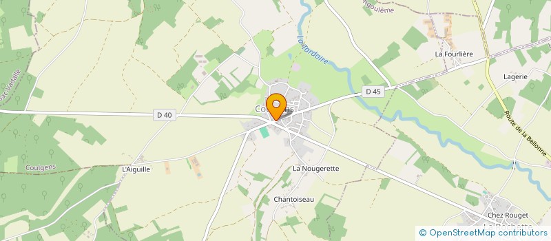 localisation de l'entreprise LN CHAUFFAGE à COULGENS
