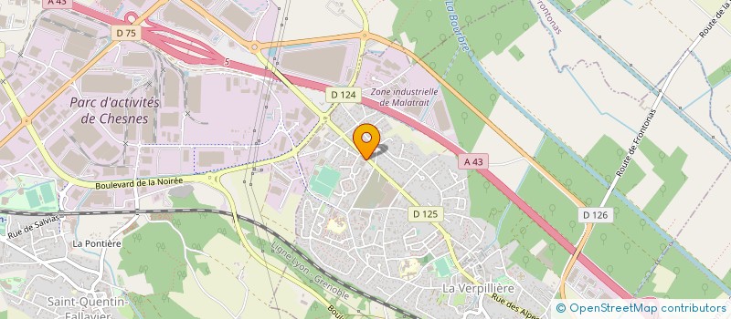 localisation de l'entreprise LN IMMO à LA VERPILLIERE