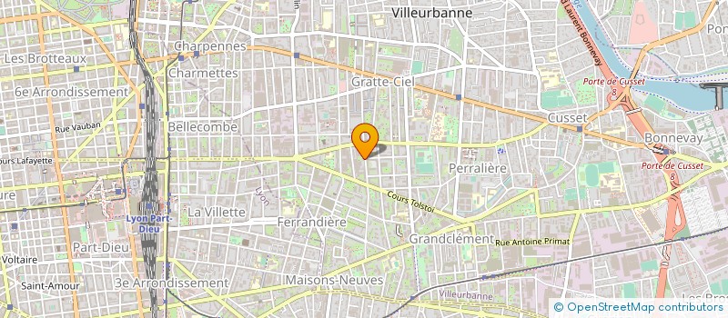 localisation de l'entreprise LN MARKETING à VILLEURBANNE