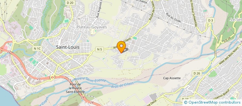 localisation de l'entreprise LN PAYET SARL à SAINT-LOUIS