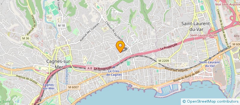 localisation de l'entreprise LNA à CAGNES-SUR-MER