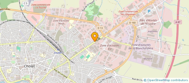 localisation de l'entreprise LNA IMMO à CHOLET