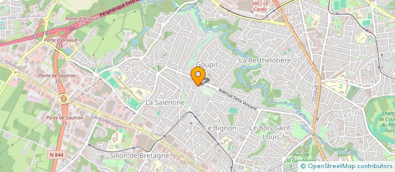 localisation de l'entreprise LNA, MICKAEL LAINE ET HELENE CHEVESTRIER, LES NOTAIRES ASSOCIES à ORVAULT