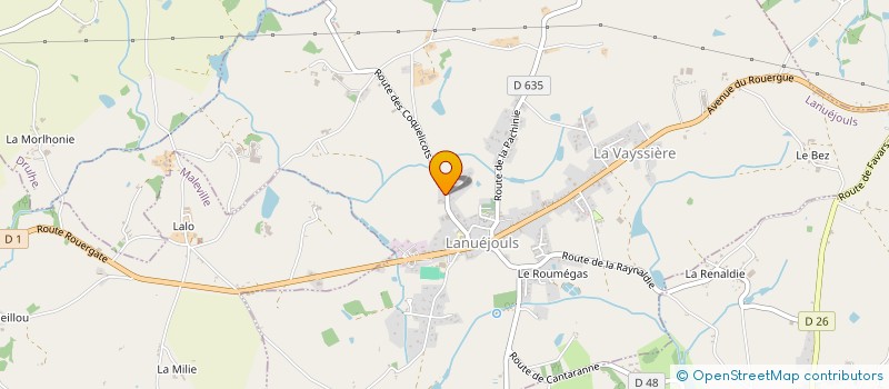 localisation de l'entreprise LNAJ  LANUEJOULS