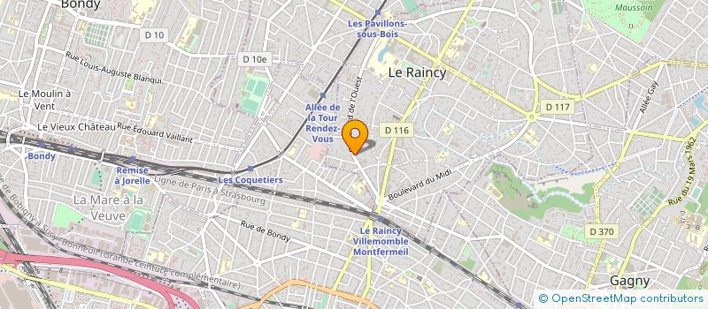 localisation de l'entreprise LNB LES NOUVEAUX BATISSEURS à LE RAINCY