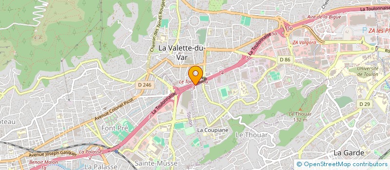 localisation de l'entreprise LNB YACHTING  LA VALETTE-DU-VAR