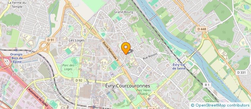 localisation de l'entreprise LNDS MENUISERIE à EVRY-COURCOURONNES