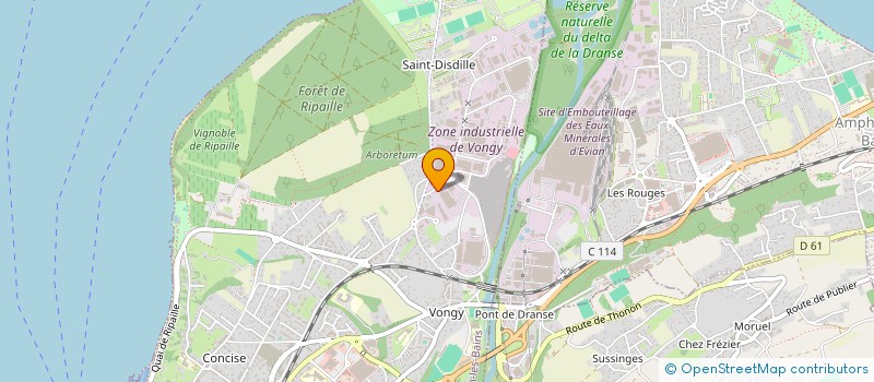localisation de l'entreprise LNH à THONON-LES-BAINS