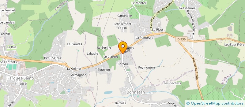 localisation de l'entreprise LNH & CO  BONNETAN