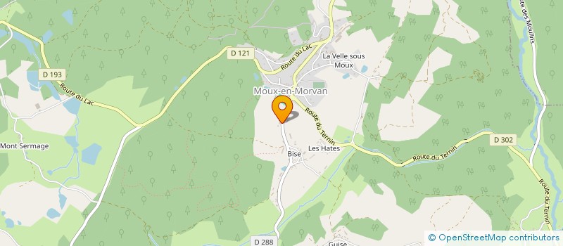 localisation de l'entreprise LNMP INDIVISION PARPAN à MOUX-EN-MORVAN
