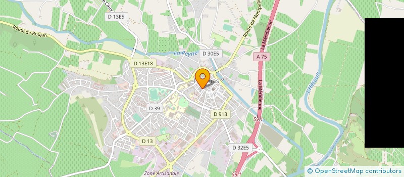 localisation de l'entreprise LNO MUSIQUE à PEZENAS