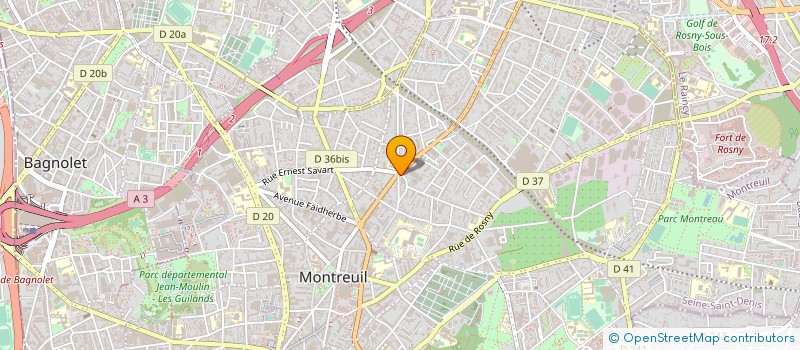 localisation de l'entreprise LNP LOCATION NEGOCE PROSPECTION à MONTREUIL