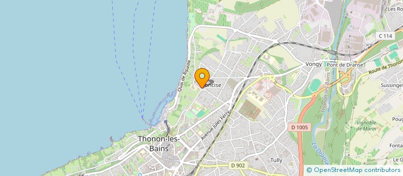 localisation de l'entreprise LNSV INVEST à THONON-LES-BAINS
