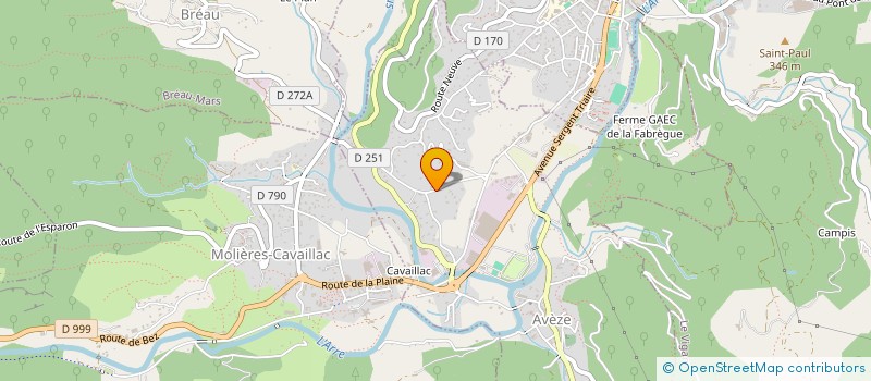 localisation de l'entreprise LO CAVALET  AVEZE