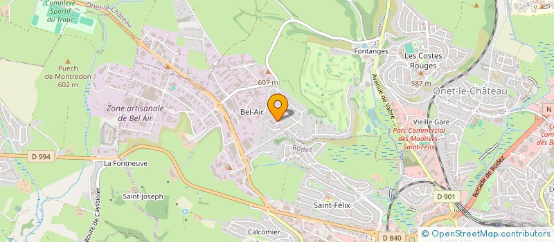 localisation de l'entreprise LO GRELH ROERGAS à ONET-LE-CHATEAU