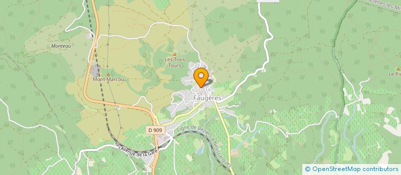 localisation de l'entreprise LO SAUTA ROCS  FAUGERES