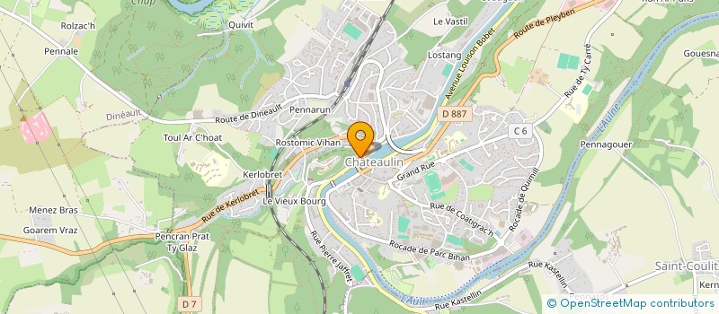 localisation de l'entreprise LOAS BURGER à CHATEAULIN