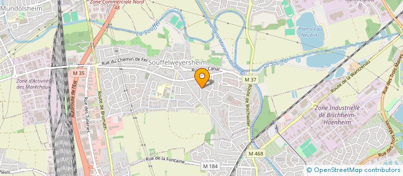 localisation de l'entreprise LOASAN  SOUFFELWEYERSHEIM