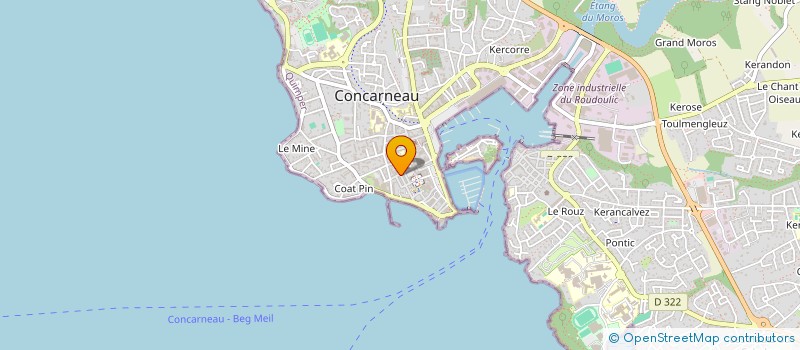 localisation de l'entreprise LOBOSCOP  CONCARNEAU