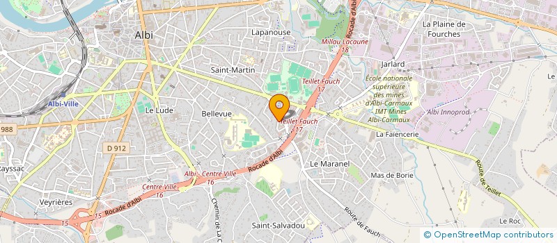 localisation de l'entreprise LOC ACTION à ALBI