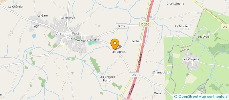 localisation de l'entreprise LOC'FRAGNER à ARNAC-LA-POSTE