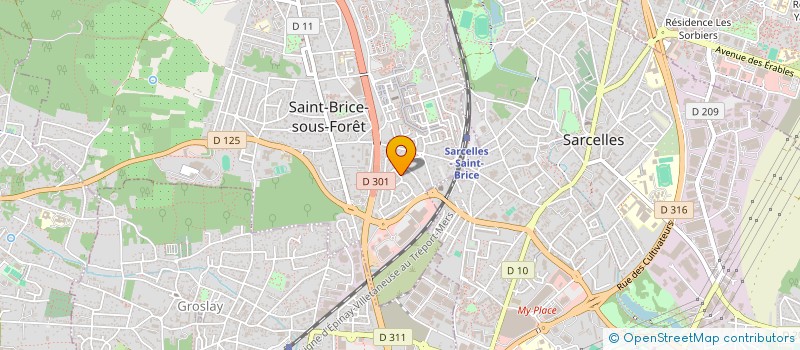 localisation de l'entreprise LOC'INVEST à SAINT-BRICE-SOUS-FORET