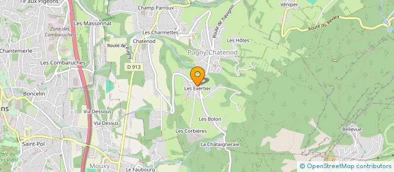 localisation de l'entreprise LOC M.S.  PUGNY-CHATENOD