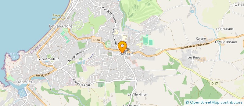 localisation de l'entreprise LOC PASTEUR  PLENEUF-VAL-ANDRE