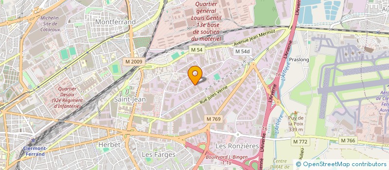 localisation de l'entreprise LOC'SANS PERMIS - FETE REVER  CLERMONT-FERRAND