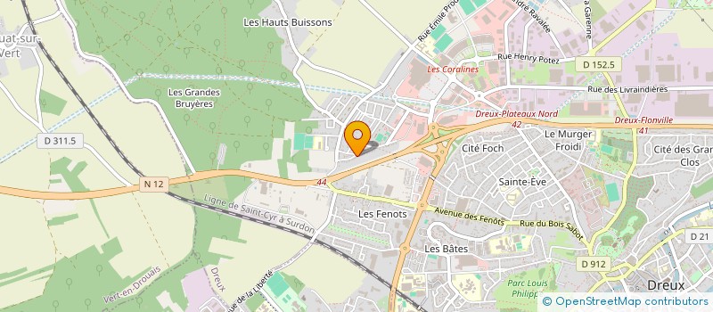 localisation de l'entreprise LOC SENSATION à DREUX