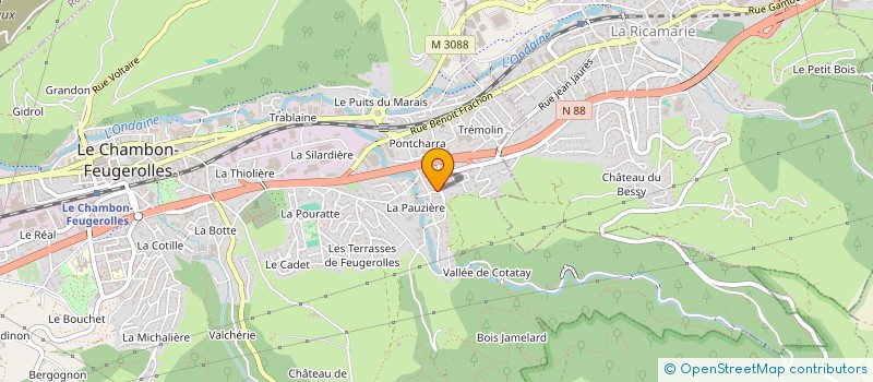 localisation de l'entreprise LOC'TIF  LE CHAMBON-FEUGEROLLES