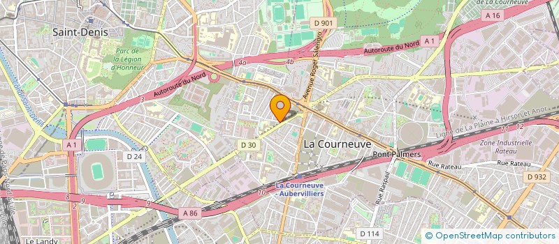 localisation de l'entreprise LOC TRANSPORT IDF à LA COURNEUVE