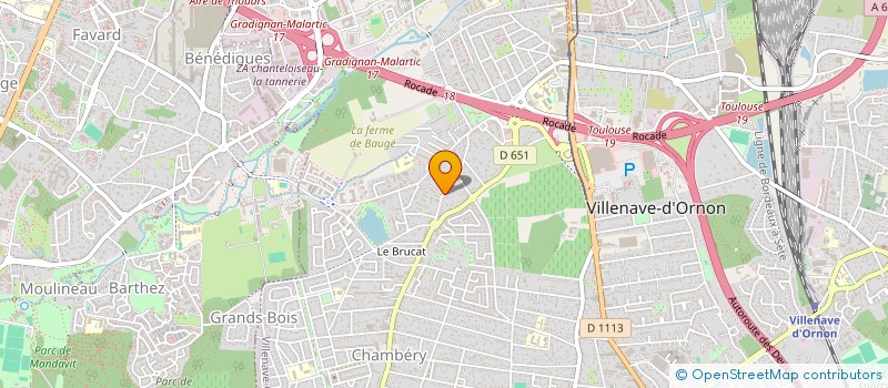 localisation de l'entreprise LOC'VOYAGES  VILLENAVE-D'ORNON