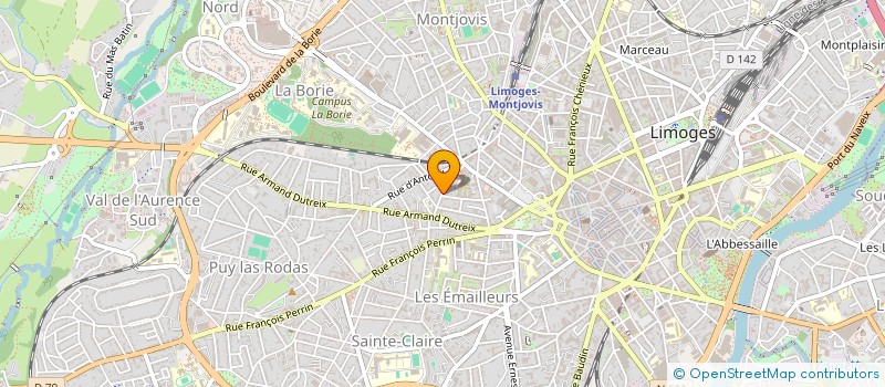 localisation de l'entreprise LOCA + à LIMOGES