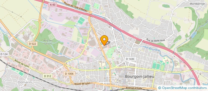 localisation de l'entreprise LOCA BJ à BOURGOIN-JALLIEU