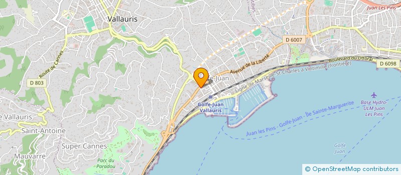 localisation de l'entreprise LOCA KINE à VALLAURIS