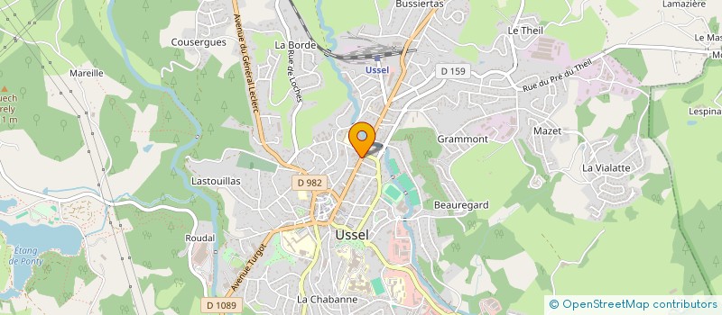 localisation de l'entreprise LOCA LOISIRS 19 SARL à USSEL