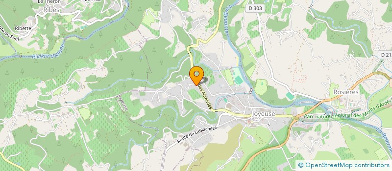 localisation de l'entreprise LOCA-MAT à JOYEUSE