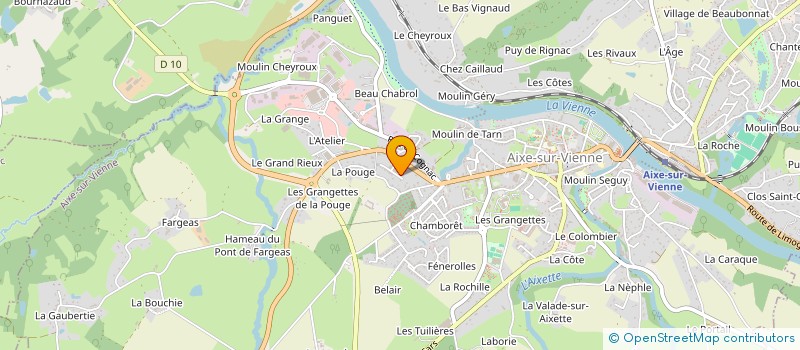 localisation de l'entreprise LOCA-MATERIEL  AIXE-SUR-VIENNE