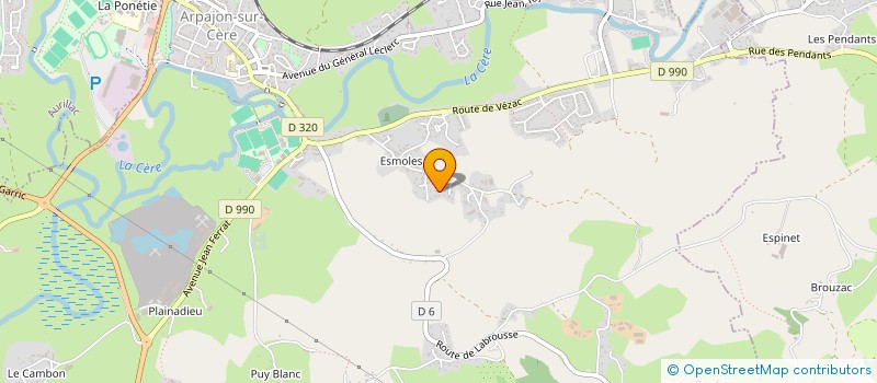 localisation de l'entreprise LOCA MC  ARPAJON-SUR-CERE