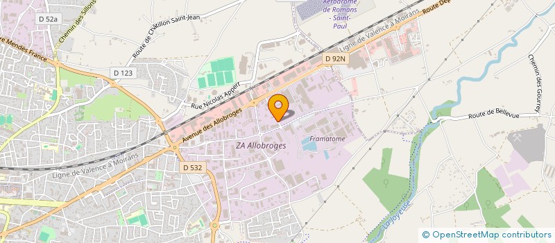 localisation de l'entreprise LOCA'THEER à ROMANS-SUR-ISERE