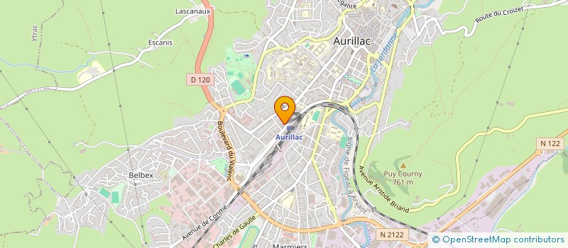 localisation de l'entreprise LOCA-TRANS à AURILLAC