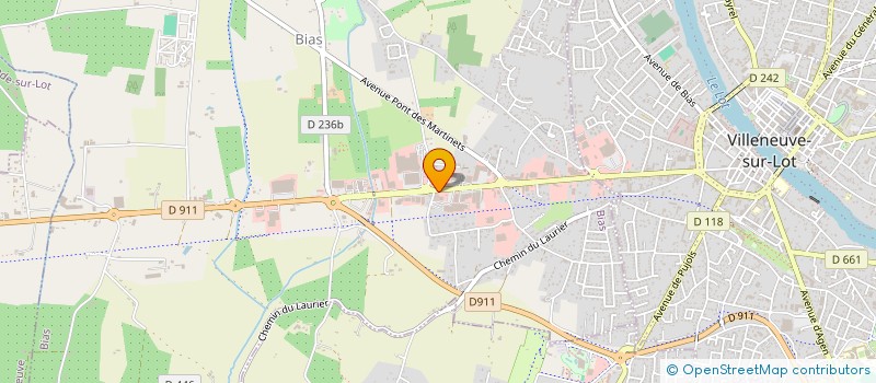 localisation de l'entreprise LOCABENNE SARL  BIAS