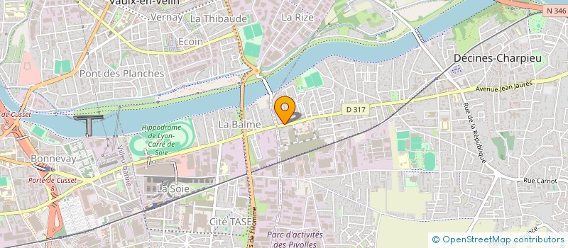 localisation de l'entreprise LOCABU  DECINES-CHARPIEU